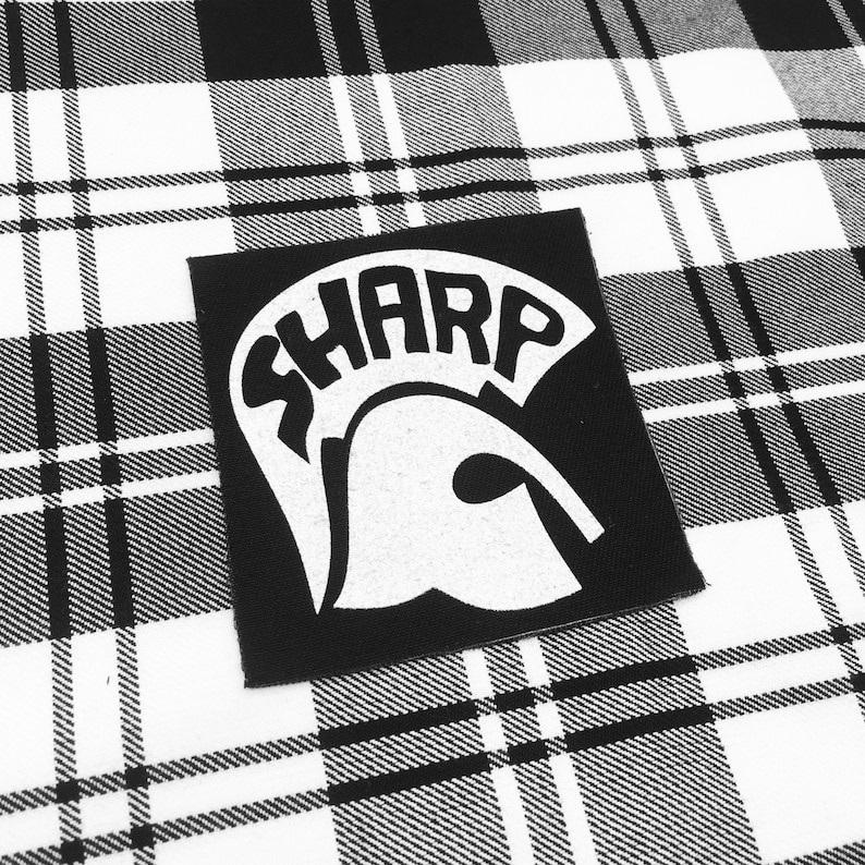 Punk Patch 9x9cm SHARP Skinheads Against Racial Prejudice Metal Patches Punk Patches Punk Jacket