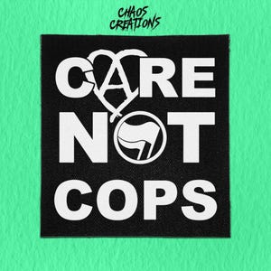 Écusson punk à coudre - Attention aux flics