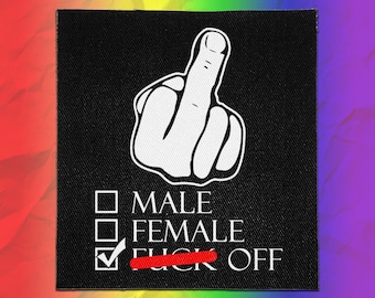 Punk Patches - Male, Female, F*ck Off | Queer Patch