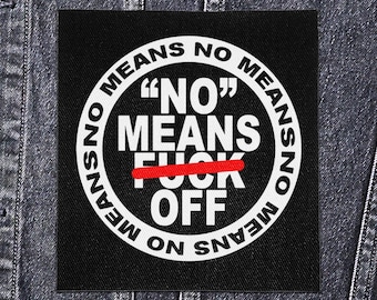 Sew On Patch - No Means No