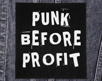 Sew On Punk Patch - Punk Before Profit