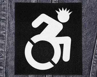 Sew On Punk Patch - Wheelchair Punk - Cripple Punk