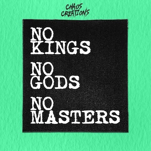 Toppa punk da cucire - Niente re, niente dei, niente padroni