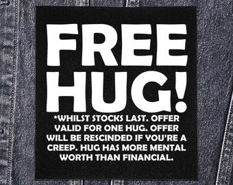 Sew On Punk Patch - Free Hug