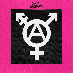 Sew On Patch | Trans Anarchy | Queer Patch | Crust Punk | DIY Punk