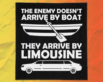 Punk Patches - The Enemy Arrives by Limousine | Anarchist Patch