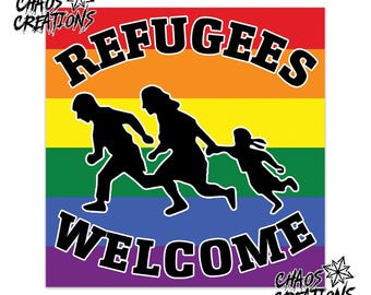 Sticker Pack or Single - Refugees Welcome Queer