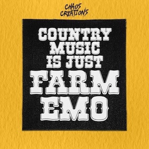 Toppa punk da cucire - La musica country è Farm Emo
