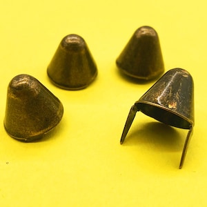 Brass UK77 Cone Studs (Bulk Discounts) | Battle Jacket | Punk Vest | Studs Leather Jacket | Leather Studs | Punk Rock