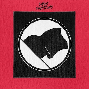 Patch punk à coudre - Drapeau anarchiste noir