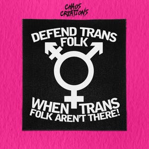 Sew On Punk Patch - Defend Trans Folk