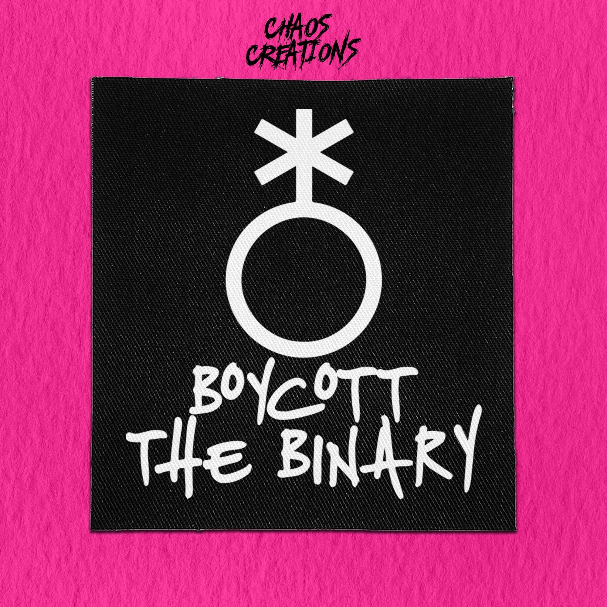 Sew On Patch | Boycott the Binary | Queer Patch | Crust Punk | DIY Punk