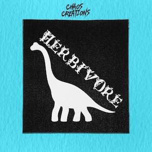 Parche punk para coser - Dinosaurio herbívoro