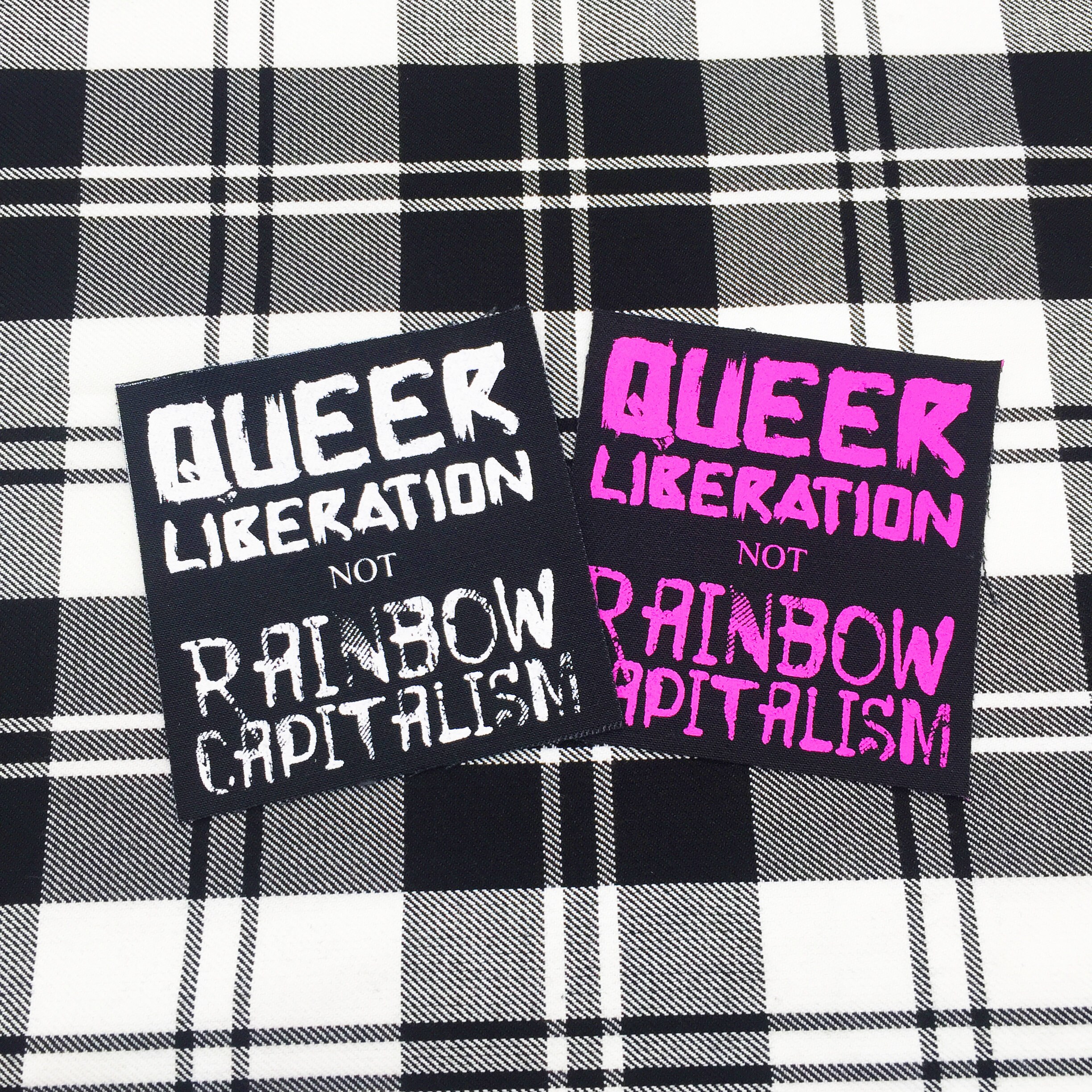 Queer Liberation, Not Rainbow Capitalism | Punk Patch | Metal Patches…