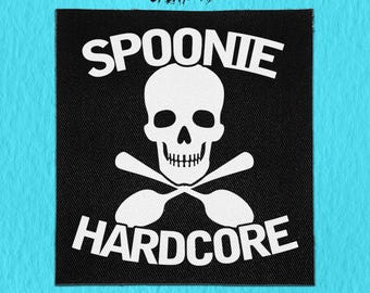 Sew On Punk Patch - Spoonie Hardcore