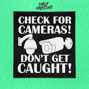 Toppa punk da cucire - Controlla la videosorveglianza