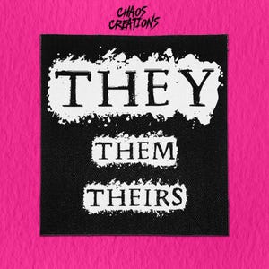 Sew On Punk Patch - They Pronoun