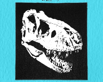 Toppa punk da cucire - Teschio di tirannosauro