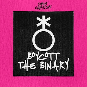 Sew On Punk Patch - Boycott the Binary