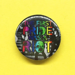 First Pride Button Pin Badge