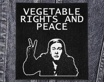 Sew On Punk Patch - Vegetable Rights and Peace