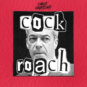 Sew On Punk Patch - Farage Cockroach
