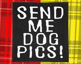 Patch punk | Envoyez-moi des photos de chiens | Patchs pour vestes | Veste de combat | Gilet Punk | Crust punk