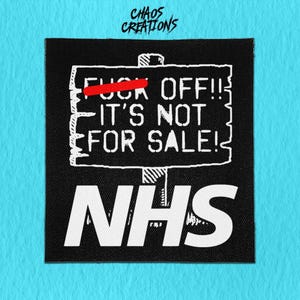 Sew On Punk Patch - NHS Not for Sale