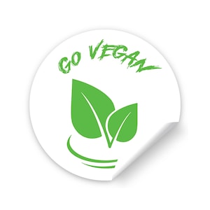 Aufkleber | Go Vegan | Punk Aufkleber | Fortschrittliche Aufkleber | Linker Aufkleber