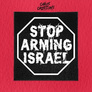 Sew On Punk Patch - Stop Arming Israel