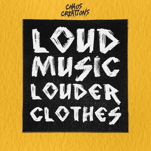 Parche punk para coser - Música fuerte, ropa más fuerte