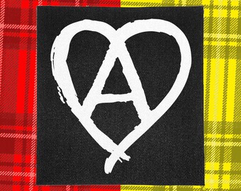 Punk Patch | Anarchy A Heart | Patches for Jackets | Battle Jacket | Punk Vest | Crust Punk