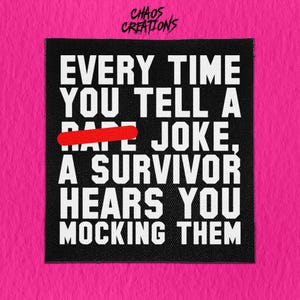 Opnaaibare punkpatch - Rape Jokes