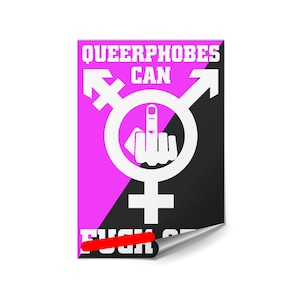 Aufkleber | Queerphobies | Punk Aufkleber | Fortschrittliche Aufkleber | Linker Aufkleber