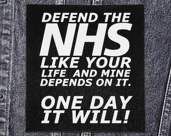 Sew On Punk Patch - Defend the NHS