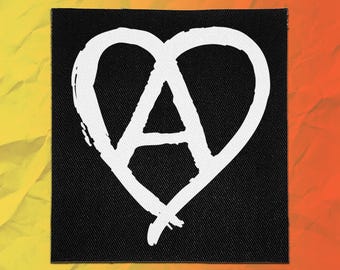 Parches Punk - Corazón de Anarquía / Parche Anarquista
