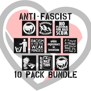 Antifa Punk Patch Bundel – 10 Antifascistische Opnaaipatches