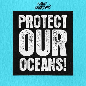 Parche punk para coser: Protege nuestros océanos