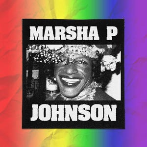 Trans-Ikone Punk-Aufnäher – Marsha P. Johnson Blumenkrone – Zum Aufnähen