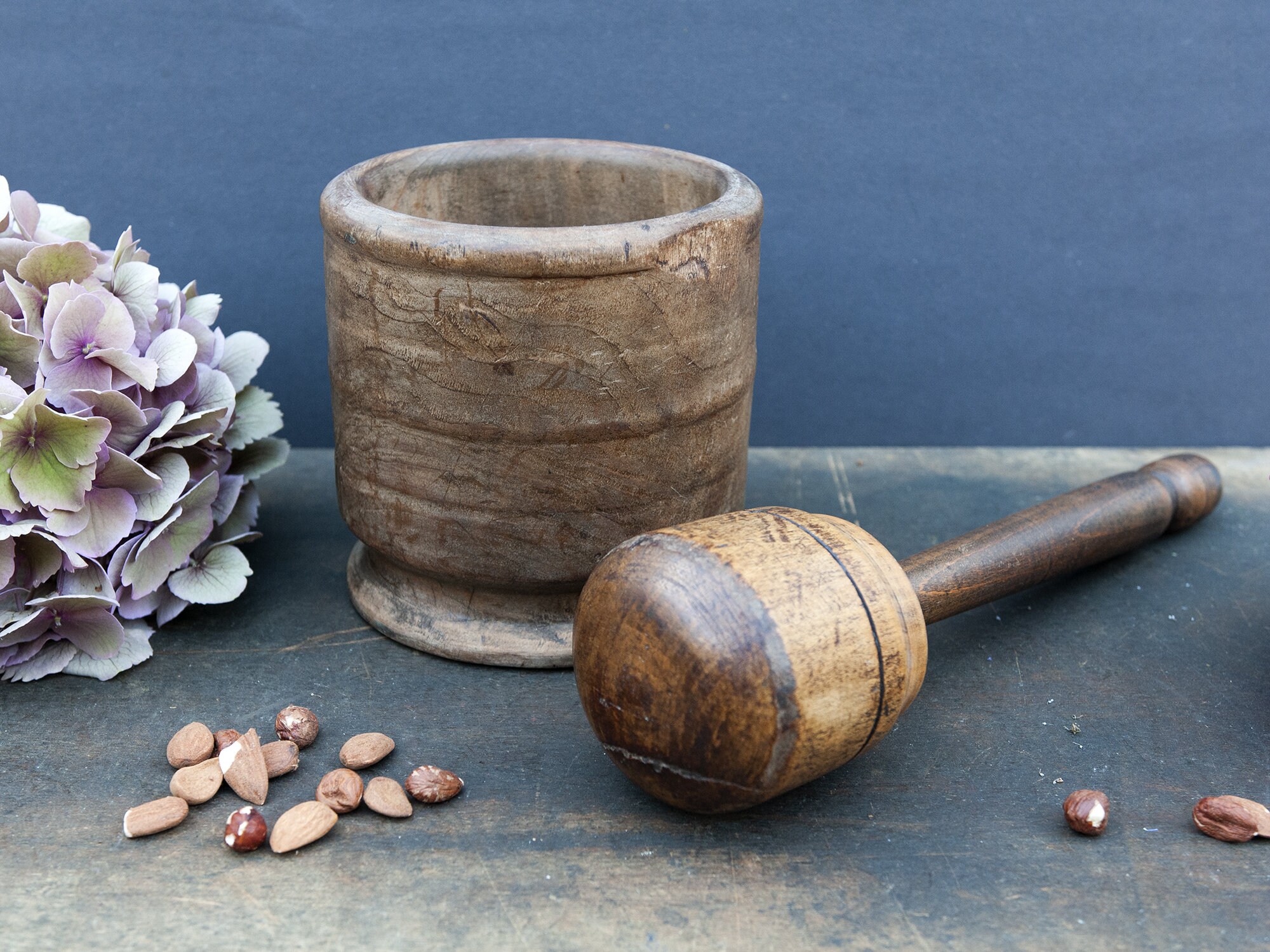 pilon Et mortier En Bois