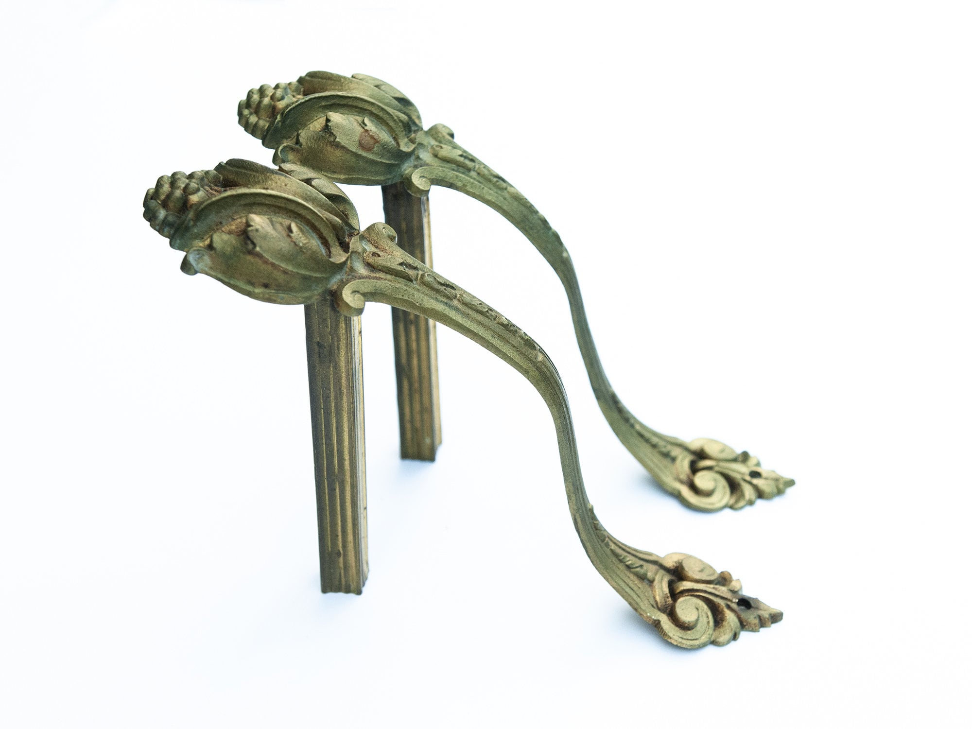 Embrasses à Rideaux Vintage en Bronze