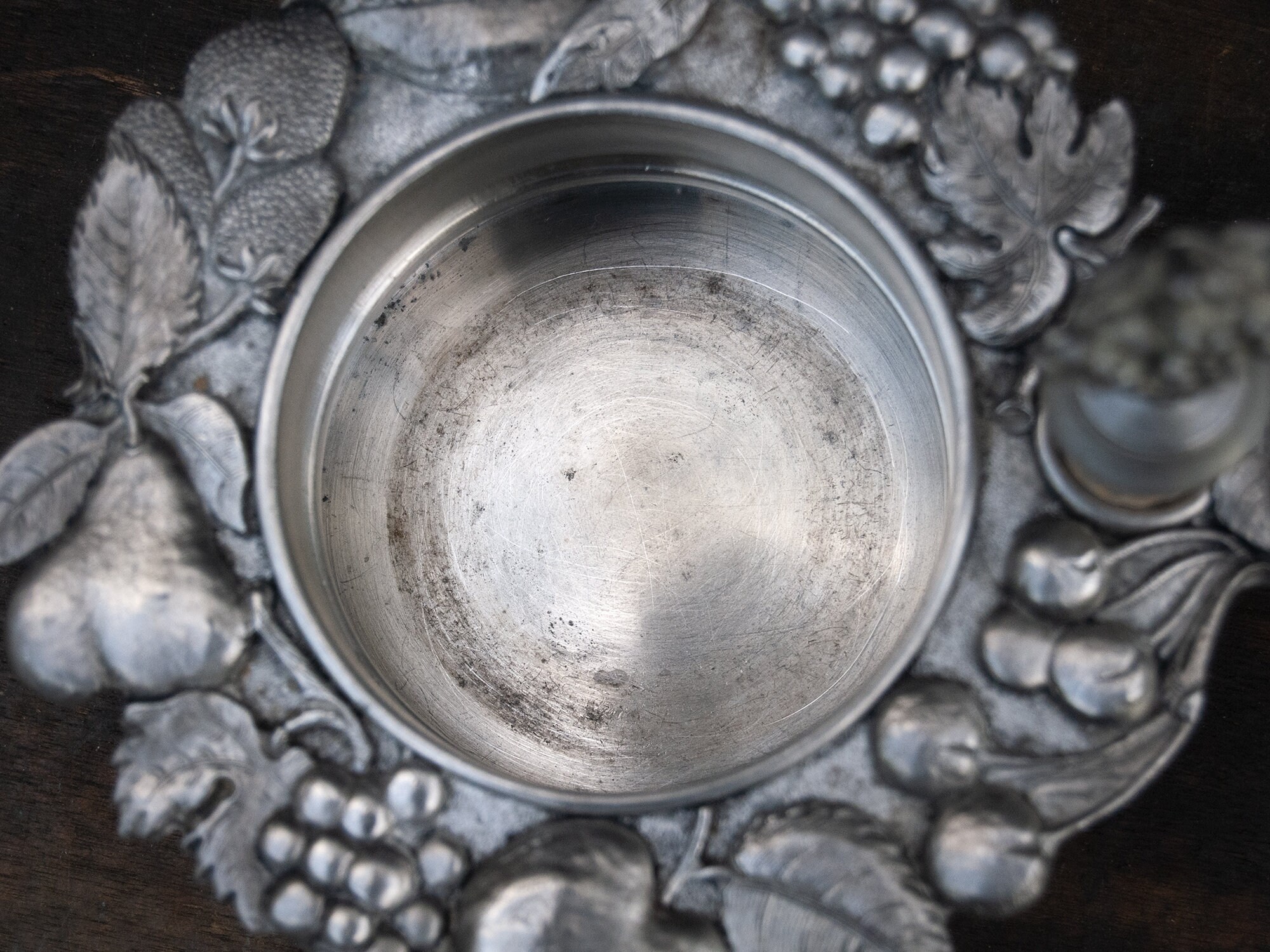 Vintage metal wine bottle holder Industrial pewter wine rack Etsy