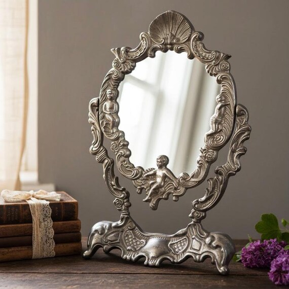 antique silver dressing table mirror Sterling Silver Vanity Mirror