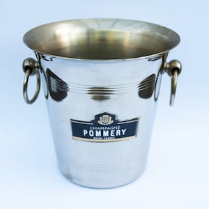 ヴィンテージ POMMERY シルバーメタルシャンパンバケツ、オールドヴィンテージボトルクーラー