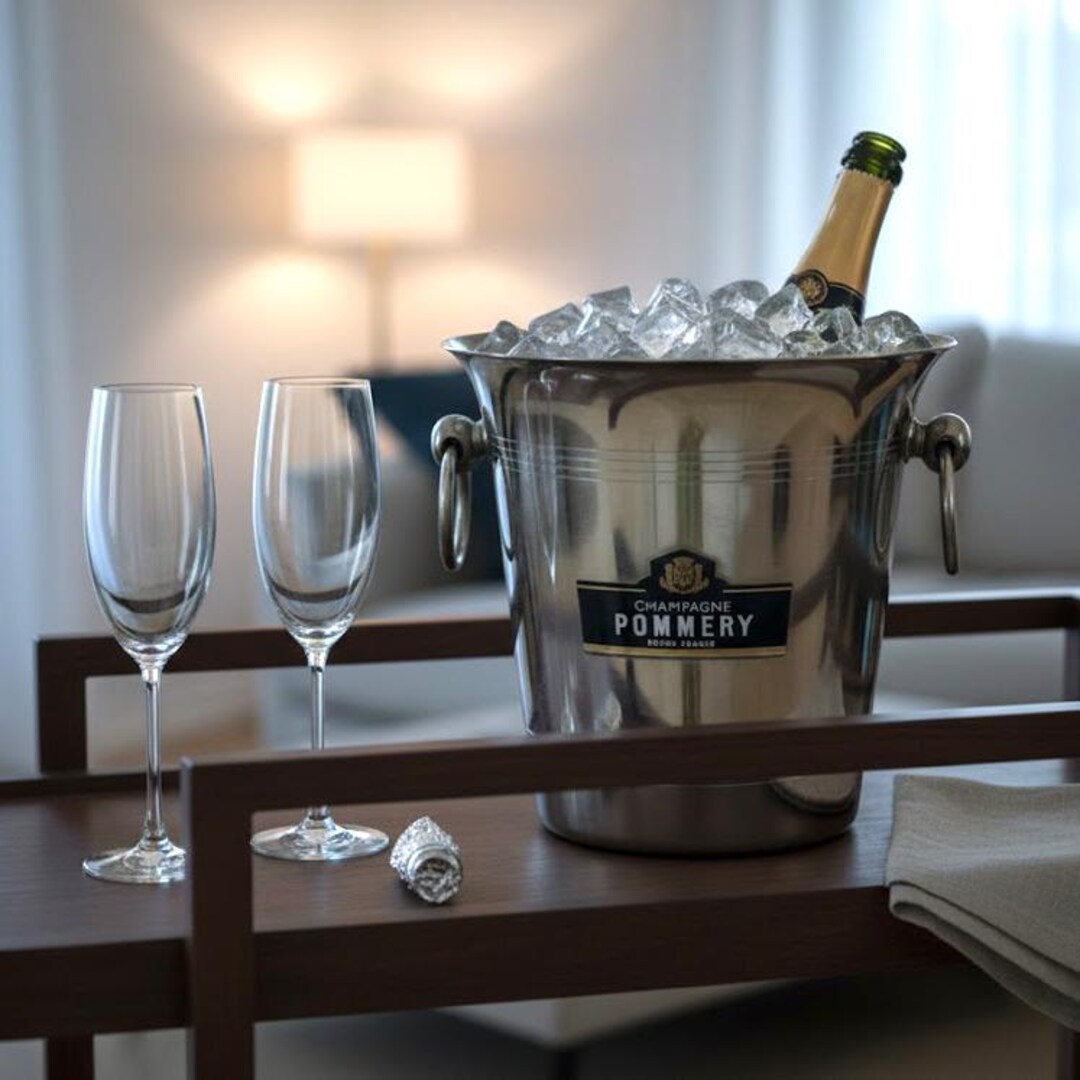 ヴィンテージ シルバーメッキ メタル シャンパンバケット POMMERY
