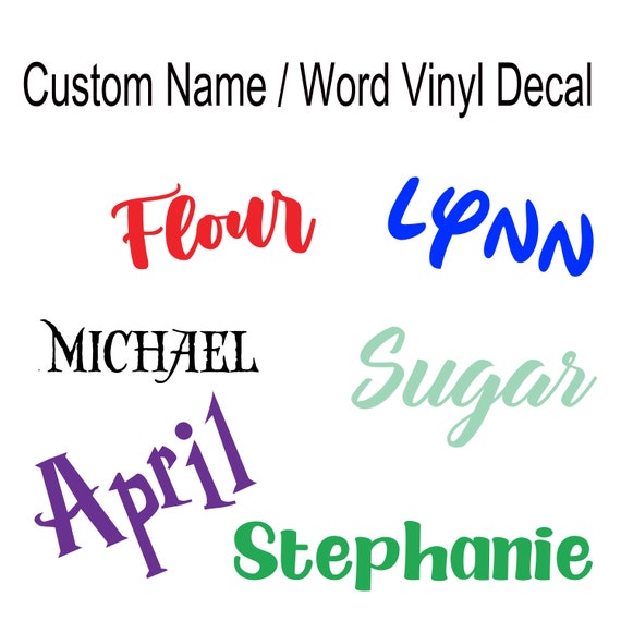 Vinilo Adhesivo Personalizado Con Tu Texto – Fuente Elegante (Script) – Decora Cualquier Superficie