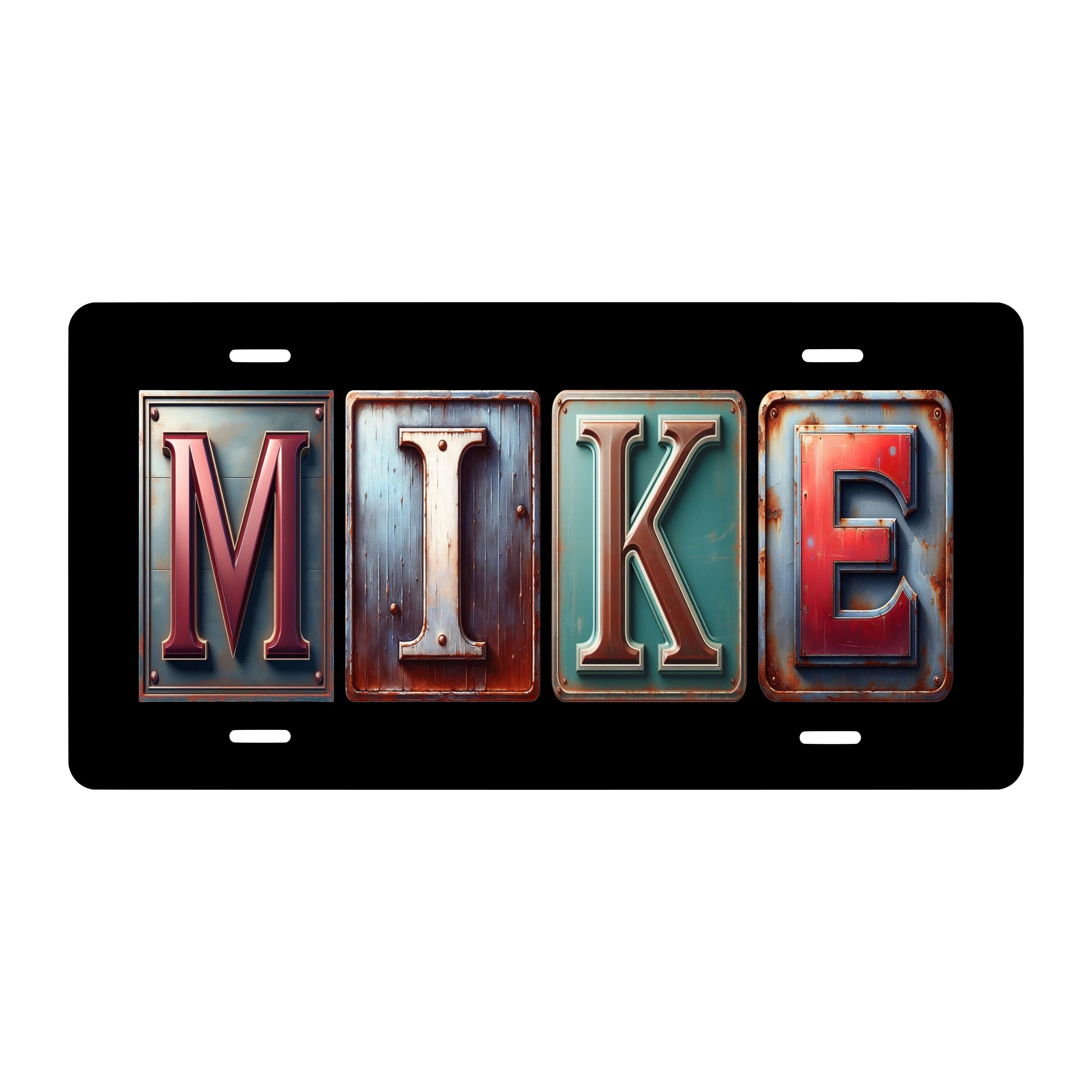 Custom Personalized Rusty Alphabet Novelty Front License Plate