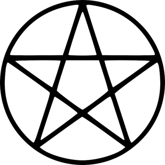 Pentagram / Inverted Pentagram - Wicca - Vinyl Decal - for Cars