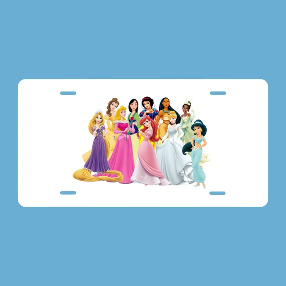 Personalized Custom Disney Princesses Novelty Front License Plate - Princess  - Decorative Auto Tag - Wall Decor - Sign - Belle - Ariel - - Etsy