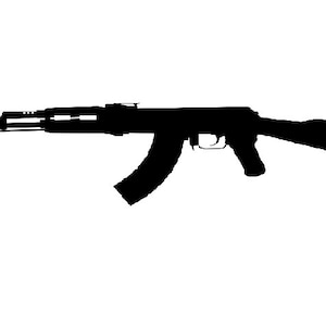 AK 47 Rifle Vinyl Decal - for Cars, Laptops, Sticker, Mirrors, Etc. - Etsy